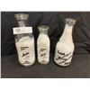 Image 1 : 3 Vintage Milk Bottles