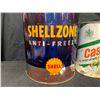 Image 2 : Shell Zone Antifreeze 1 Gallon Plus a Castrol Motor Oil Tin