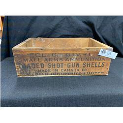 Vintage Canuck Heavy Load Waterproof Shotgun Shell Wooden Box