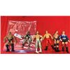 Image 1 : Bag of 7" Tall Vintage Wrestling Action Figures.