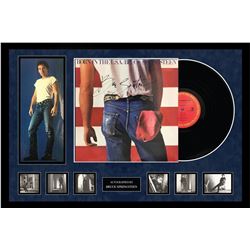 Framed and Signed Bruce Springsteen "Born To Run" Album Cover With 7 Picture Photo Collage