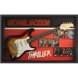 Signed Framed Michael Jackson - Thriller Sunburst Guitar