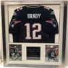 Image 1 : Framed and Signed New England Patriots Football Jersey