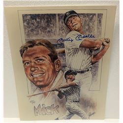 Mickey Mantle Signed Collage