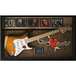 Signed Custom Framed Tom Petty - Signed Pickguard Sunburst