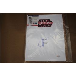 Signed Star Wars The Last Jedi - Script Cover