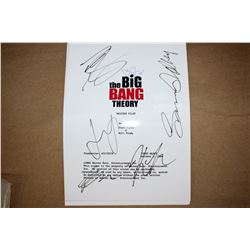 Signed Screenplay 'The Big Bang Theory' Memorabilia