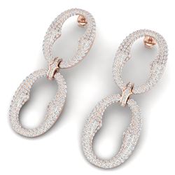 7 ctw VS/SI Diamond Earrings 18K Rose Gold - REF-480R2K - SKU:40065