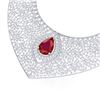 Image 1 : 63.93 ctw Ruby & VS Diamond Necklace 18K White Gold - REF-2690K9W - SKU:39573