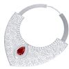 Image 3 : 63.93 ctw Ruby & VS Diamond Necklace 18K White Gold - REF-2690K9W - SKU:39573