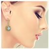 Image 3 : 10.5 ctw Aquamarine & Diamond Earrings 14K Yellow Gold - REF-293N3A - SKU:43966