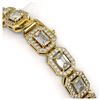 Image 3 : 10.39 ctw Emerald Diamond Bracelet 18K Yellow Gold - REF-1222A3V - SKU:43060