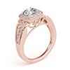 Image 3 : 1.30 ctw VS/SI Diamond Halo Ring 18K Rose Gold - REF-291N5A - SKU:26552