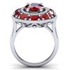 Image 3 : 8.05 ctw Ruby & VS Diamond Ring 18K White Gold - REF-153A6V - SKU:39240