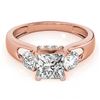 Image 1 : 1.35 ctw VS/SI Princess Cut Diamond 3 Stone Ring 18K Rose Gold - REF-178W6H - SKU:28033