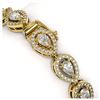 Image 3 : 8.58 ctw Pear Diamond Bracelet 18K Yellow Gold - REF-723H2M - SKU:43042