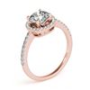 Image 3 : 1.40 ctw VS/SI Diamond Halo Ring 18K Rose Gold - REF-296H6M - SKU:26818