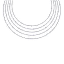 60 ctw VS/SI Diamond Necklace 18K White Gold - REF-3780F2N - SKU:39989