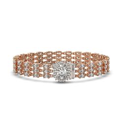 20.79 ctw Oval Diamond Bracelet 18K Rose Gold - REF-2967H3M - SKU:46237