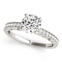 0.70 ctw VS/SI Diamond Ring 18K White Gold - REF-86H4M - SKU:27243
