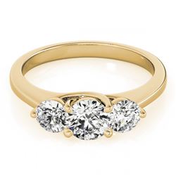 1 ctw VS/SI Diamond 3 Stone Ring 18K Yellow Gold - REF-118V8Y - SKU:28013
