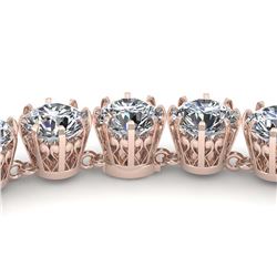 40 ctw SI Diamond Necklace 14K Rose Gold - REF-6405A2V - SKU:35579