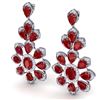 Image 2 : 51.8 ctw Ruby & VS Diamond Earrings 18K White Gold - REF-527W3H - SKU:39048