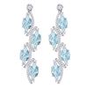 15.72 ctw Sky Topaz & VS Diamond Earrings 18K White Gold - REF-240V9Y - SKU:38988