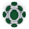 Image 2 : 9.86 ctw Emerald & VS Diamond Ring 18K White Gold - REF-218A2V - SKU:39291