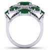 Image 3 : 9.86 ctw Emerald & VS Diamond Ring 18K White Gold - REF-218A2V - SKU:39291