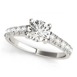 1.55 ctw VS/SI Diamond Ring 18K White Gold - REF-373V9Y - SKU:28131