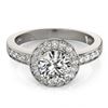 1.40 ctw VS/SI Diamond Halo Ring 18K White Gold - REF-287V9Y - SKU:26970