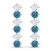 Image 3 : 6 ctw SI/I Intense Blue Diamond Earrings 18K White Gold - REF-555F2N - SKU:40212