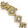 Image 3 : 8.46 ctw Princess Diamond Bracelet 18K Yellow Gold - REF-703F2N - SKU:43096