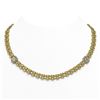 51.66 ctw Citrine & Diamond Necklace 14K Yellow Gold - REF-427V3Y - SKU:45124