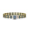27.91 ctw London Topaz & Diamond Bracelet 14K Yellow Gold - REF-196H2M - SKU:45802