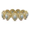 Image 2 : 46.44 ctw Opal & Diamond Bracelet 14K Yellow Gold - REF-1468W4H - SKU:43273