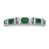 38.13 ctw Emerald & VS Diamond Bracelet 18K White Gold - REF-527K3W - SKU:39390