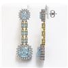 Image 2 : 16.22 ctw Aquamarine & Diamond Earrings 14K Yellow Gold - REF-321M3F - SKU:44935