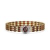 22.57 ctw Garnet & Diamond Bracelet 14K Yellow Gold - REF-172N8A - SKU:45868