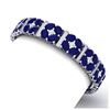 Image 2 : 48.04 ctw Sapphire & VS Diamond Bracelet 18K White Gold - REF-709M3F - SKU:39018