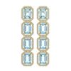 19.49 ctw Aquamarine & Diamond Halo Earrings 10K Yellow Gold - REF-323A5V - SKU:41596