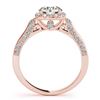 Image 2 : 1.50 ctw VS/SI Diamond Halo Ring 18K Rose Gold - REF-270Y2X - SKU:26252