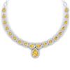 Image 1 : 48.24 ctw Canary Citrine & VS Diamond Necklace 18K White Gold - REF-781M8F - SKU:39432