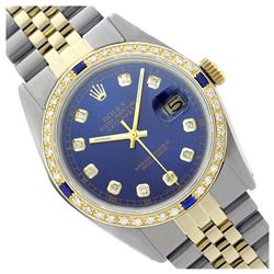 Rolex Ladies Two Tone, Diam Dial & Diam/Sapphire Bezel, Sapphire Crystal - REF-434M3F