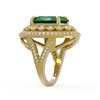 Image 3 : 13.85 ctw Emerald & Diamond Ring 14K Yellow Gold - REF-296R7K - SKU:43846