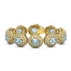 Image 1 : 39.82 ctw Aquamarine & Diamond Bracelet 14K Yellow Gold - REF-1371M3F - SKU:43723
