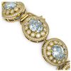 Image 3 : 39.82 ctw Aquamarine & Diamond Bracelet 14K Yellow Gold - REF-1371M3F - SKU:43723