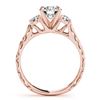 Image 2 : 0.75 ctw VS/SI Diamond 3 Stone Ring 18K Rose Gold - REF-92H7M - SKU:28039