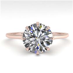 2.03 ctw VS/SI Diamond Engagement Ring 18K Rose Gold - REF-947K4W - SKU:35768